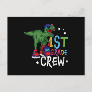 1st Grade Crew Dinosaur Back to School Kids Gift Postcard