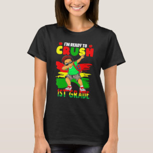 1st Grade Dabbing Black African Boys Back To Schoo T-Shirt