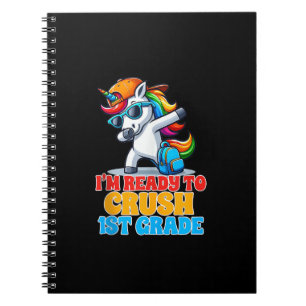 1st Grade Dabbing Unicorn I'm Ready To Crush First Notebook