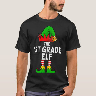 1st Grade Elf Matching Family Christmas T-Shirt