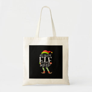 1st Grade Elf Squad Funny Elementary Teacher Xmas Tote Bag