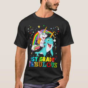 1st grade fabulous unicorn riding narwhal  T-Shirt