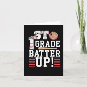 1st Grade First Day Of School 1st Grade Batter Up  Card