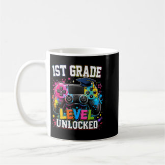 1st Grade Grade Unlocked Gamer Boys First Day Back Coffee Mug