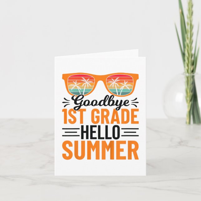 1st Grade Hello Summer 3  Card (Front)