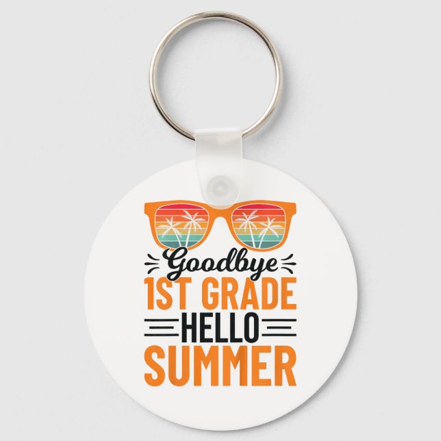 1st Grade Hello Summer 3  Key Ring (Front)
