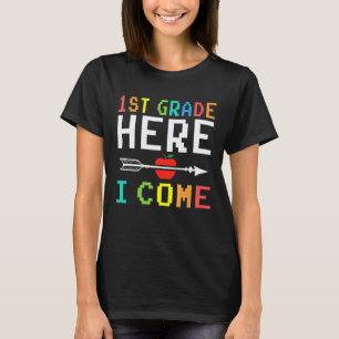 1st Grade Here I Come First Grade Teacher Video Ga T-Shirt