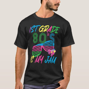 1st Grade Is My Jam Vintage 80s Boombox Teacher St T-Shirt