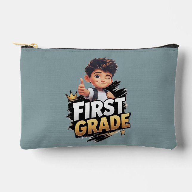 1st Grade Kid Gift Accessory Pouch (Front)