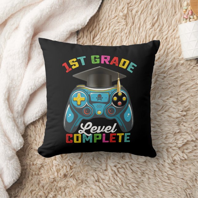 1st Grade Level Complete Graduation Gaming Gamer Cushion (Blanket)
