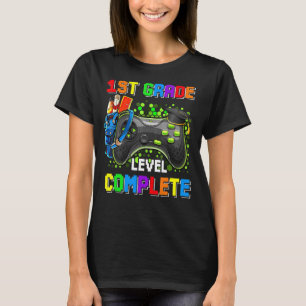 1st Grade Level Complete Video Game Gamer Boy Grad T-Shirt