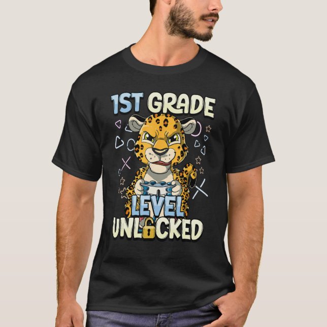 1st Grade Level Unlocked 1 T-Shirt (Front)