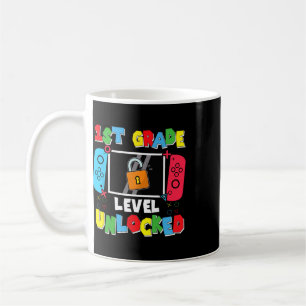 1st Grade Level Unlocked Ck To School First Day Ga Coffee Mug