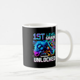1st Grade Level Unlocked Gamer Boys Kids First Day Coffee Mug