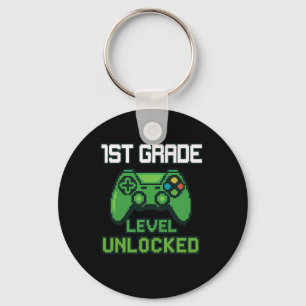 1st Grade Level Unlocked Gamer Ck To School Boys G Key Ring