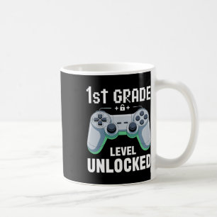 1st Grade Level Unlocked Gamer First Day Of School Coffee Mug