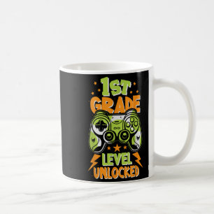 1st Grade Level Unlocked Gamer Vibes Back To Schoo Coffee Mug