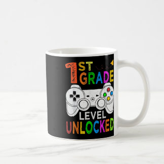 1st Grade Level Unlocked Video Game Back To School Coffee Mug