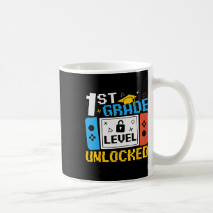 1st Grade Level Unlocked Video Game Back To School Coffee Mug