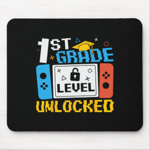1st Grade Level Unlocked Video Game Back To School Mouse Pad