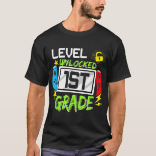 1St Grade Level Unlocked Video Game Back To School T-Shirt