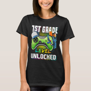 1st Grade Level Unlocked Video Game Back To School T-Shirt
