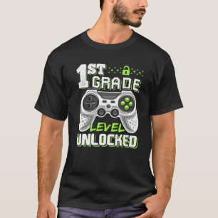 1St Grade Level Unlocked Video Game Back To School T-Shirt