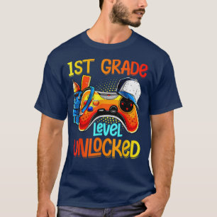 1st Grade Level Unlocked Video Game Back to School T-Shirt