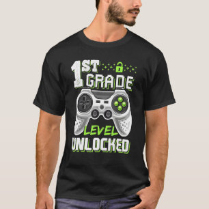 1st Grade Level Unlocked Video Game Back To School T-Shirt