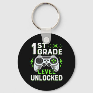 1st Grade Level Unlocked Video Game Byck To School Key Ring