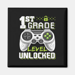 1st Grade Level Unlocked Video Game Byck To School Magnet