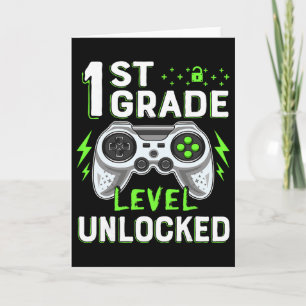1st Grade Level Unlocked Video Game Ck To School B Card