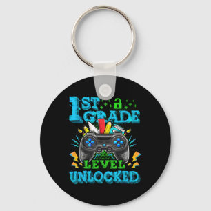 1st Grade Level Unlocked Video Game Ck To School B Key Ring