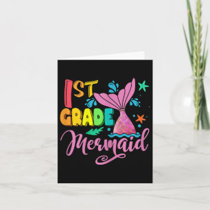 1st Grade Mermaid Back To School For Mermaid Teach Card