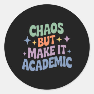 1st Grade Must Be Kitten Cute Cat Back To School Classic Round Sticker