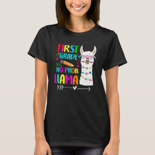 1st Grade No Prob Llama Teacher Back To School Gir T-Shirt