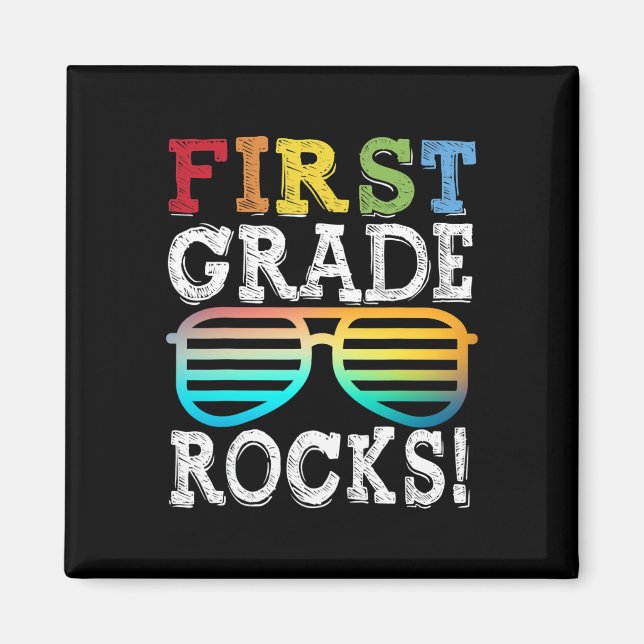 1st Grade Rocks First Grade Squad Back To School T Magnet (Front)