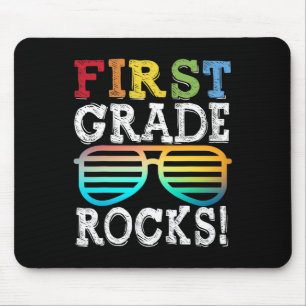 1st Grade Rocks First Grade Squad Back To School T Mouse Pad