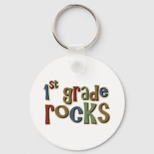 1st Grade Rocks First Key Ring