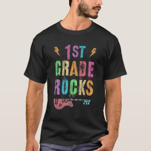 1st Grade Rocks School Student Teacher Rockstar Te T-Shirt