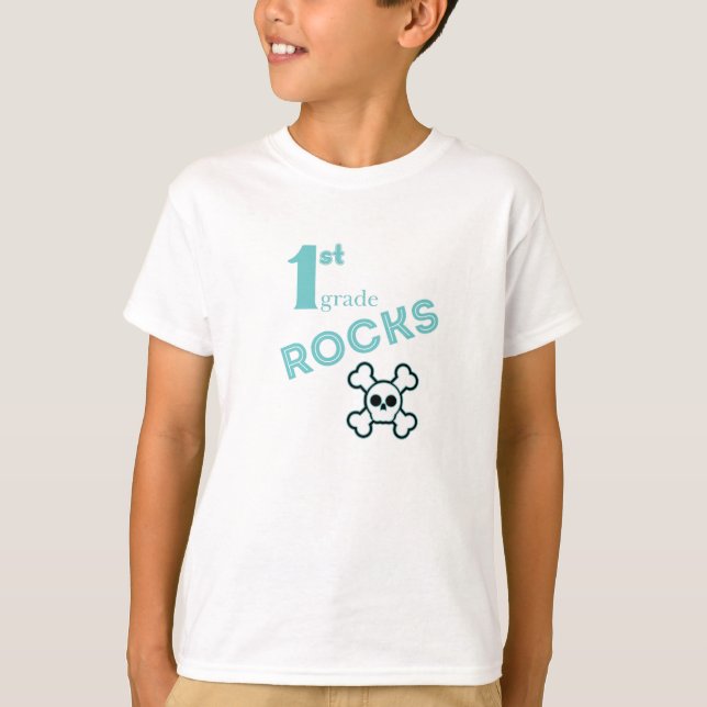 1st Grade Rocks T-Shirt (Front)