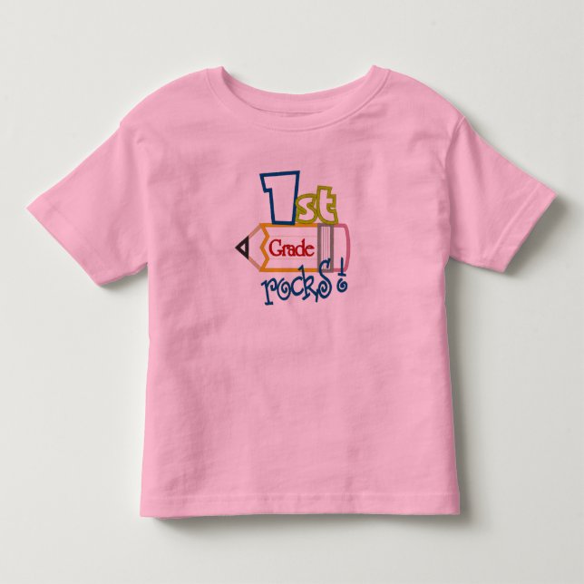 1st Grade Rocks T-Shirt (Front)