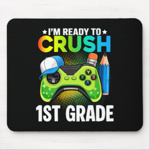 1st Grade Shirts For Boys Video Game Gaming Ck To  Mouse Pad
