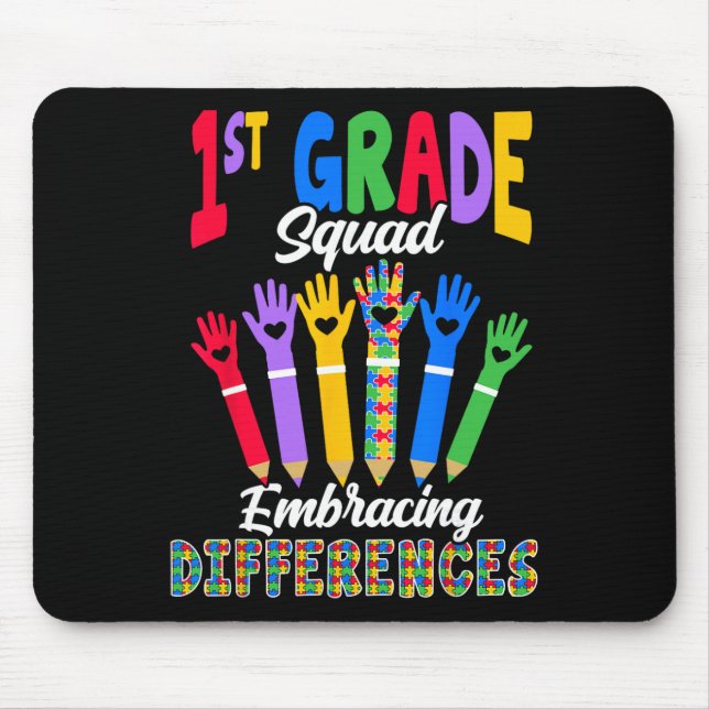 1st Grade Squad Embracing Differences - Sped Teach Mouse Pad (Front)