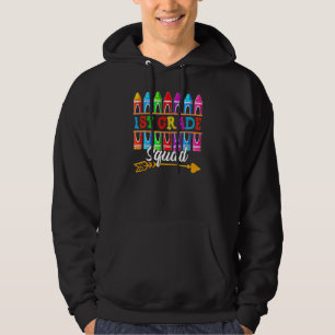 1st Grade Squad First Teacher Student Team Back To Hoodie