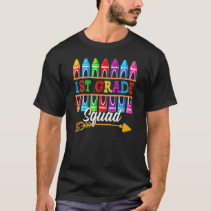 1st Grade Squad First Teacher Student Team Back To T-Shirt