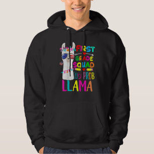 1st Grade Squad No Prob Llama Teacher Back To Sch Hoodie