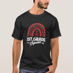 1St Grade Squad Teacher Happy Valentines Day T-Shirt