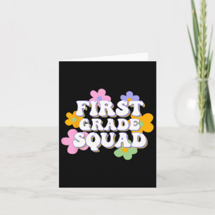 1st Grade Squad Team Back To School Teachers Stude Card
