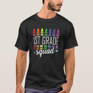 1St Grade Squad Team Crew Back School Graduation T T-Shirt